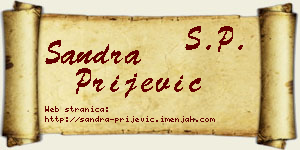 Sandra Prijević vizit kartica